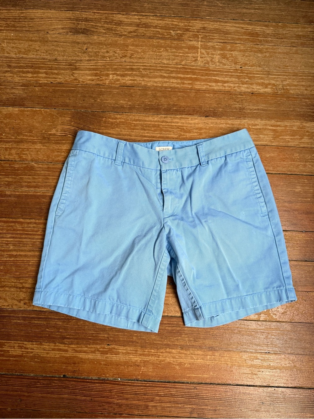J.Crew 100% Cotton Women’s Light Blue Chino Distressed Shorts Size 4